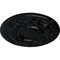 Ekena Millwork Oslo Ceiling Medallion (Fits Canopies up to 10 1/2"), Hand-Painted Jet Black, 28 1/8"OD x 1 3/4"P CM28OSBLF - alternate 3